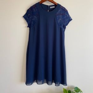 ASOS shift dress with lace sleeve